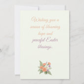 Invitation de Pâques Florale Abricot Botanique Vin (Dos)