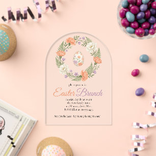 Invitation de Pâques florale vintage botanique d'a