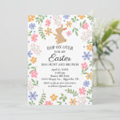 Invitation de Pâques Fun Bunny mignon pour brunch (Debout devant)