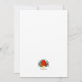 Invitation de Pâques Grecques d'Oeuf Rouge (Dos)