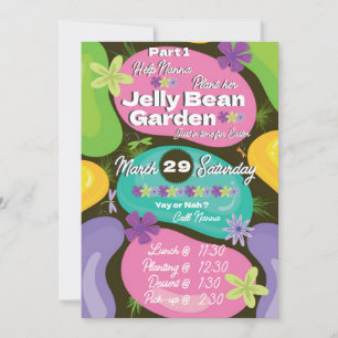 Invitation de Pâques Jardin de Bonbons de Pâques