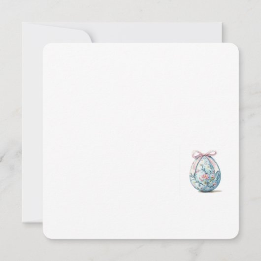 Invitation de Pâques joyeuse (Dos)