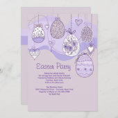 Invitation de Pâques Lilac (Devant / Derrière)