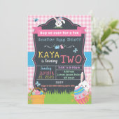 Invitation de Pâques pour Fille (Debout devant)