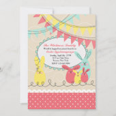 Invitation de Pâques pour la fête de Bunny (Devant)