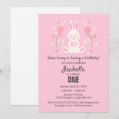 Invitation de Pâques pour premier anniversaire (Devant / Derrière)