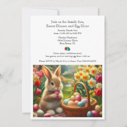 Invitation de Pâques pour une soirée et une chasse