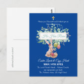 Invitation de Pâques religieuse à budget (Devant / Derrière)