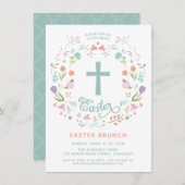 Invitation de Pâques - Religieux, Invitation de fê (Devant / Derrière)