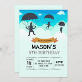 Invitation de parachutisme (Devant / Derrière)