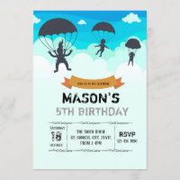 Invitation de parachutisme