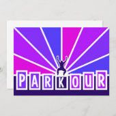 Invitation de PARKOUR, personnaliser (Devant / Derrière)