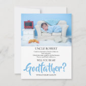 Invitation de parrain de photo moderne (Devant)
