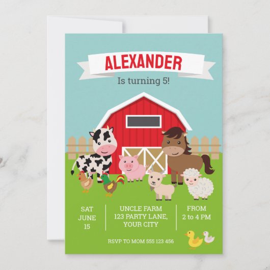 INVITATION DE PARTI AGRICOLE (Devant)