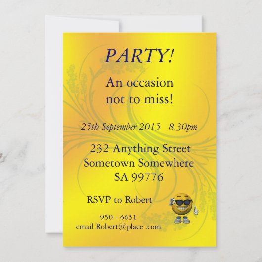 Invitation de partie (Dos)