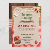 Invitation de partie Apple (Devant / Derrière)