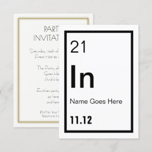 Invitation de partie chimiste personnalisable