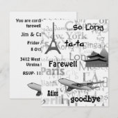 Invitation de partie d'adieu (Devant / Derrière)