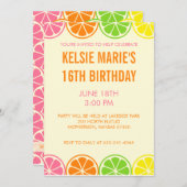 Invitation de partie d'agrume (Devant / Derrière)