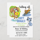Invitation de partie d'animal familier (Devant / Derrière)