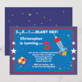 Invitation de partie d'anniversaire de enfant (Devant / Derrière)