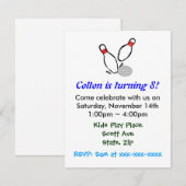 Invitation de partie d'anniversaire de enfant de (Devant / Derrière)