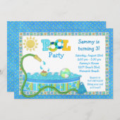 Invitation de partie d'anniversaire de enfant de (Devant / Derrière)