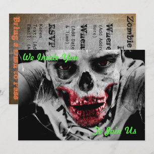 Invitation de partie d'apocalypse de zombi