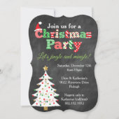 Invitation de partie d'arbre de Noël de tableau (Devant)