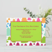 Invitation de partie d'arbres de vacances (Debout devant)