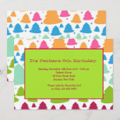 Invitation de partie d'arbres de vacances (Devant / Derrière)