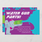 Invitation de partie d'arme à feu d'eau (Devant / Derrière)