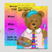 Invitation de partie d'art (Devant / Derrière)