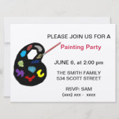 Invitation de partie d'art de peinture (Devant)