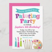 Invitation de partie d'art de peinture (Devant / Derrière)