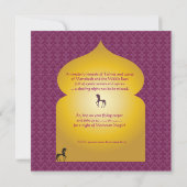 Invitation de partie de 1001 mille et une nuits (Dos)