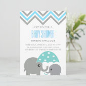 Invitation de partie de baby shower de parapluie (Debout devant)