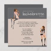 invitation de partie de bachelorette (Devant / Derrière)