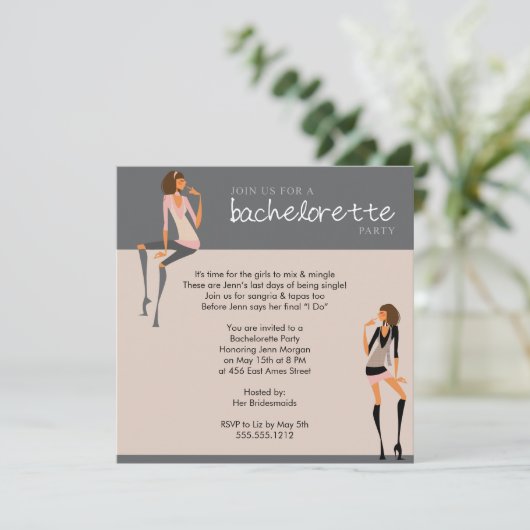 invitation de partie de bachelorette (Debout devant)