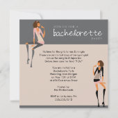 invitation de partie de bachelorette (Devant)