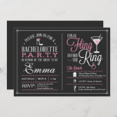 Invitation de partie de Bachelorette avec (Devant / Derrière)