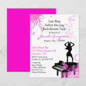 Invitation de partie de Bachelorette de barre de (Devant / Derrière)