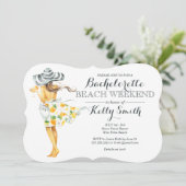 Invitation de partie de Bachelorette de fille de (Debout devant)