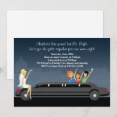 Invitation de partie de Bachelorette de limousine (Devant / Derrière)