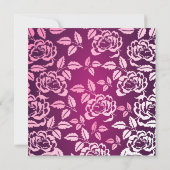 Invitation de partie de Bachelorette de rose de (Dos)