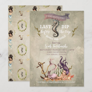 Invitation de partie de Bachelorette de sirène