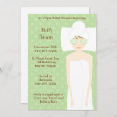 Invitation de partie de Bachelorette de spa (Devant / Derrière)