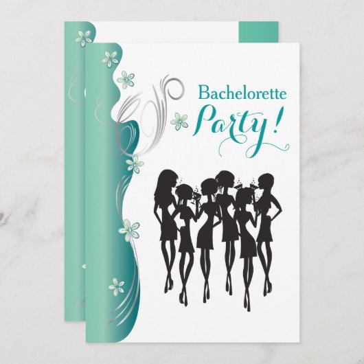 Invitation de partie de Bachelorette - jade (Devant / Derrière)