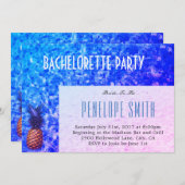 Invitation de partie de Bachelorette - piscine/été (Devant / Derrière)