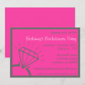 Invitation de partie de Bachelorette (rose de (Devant / Derrière)